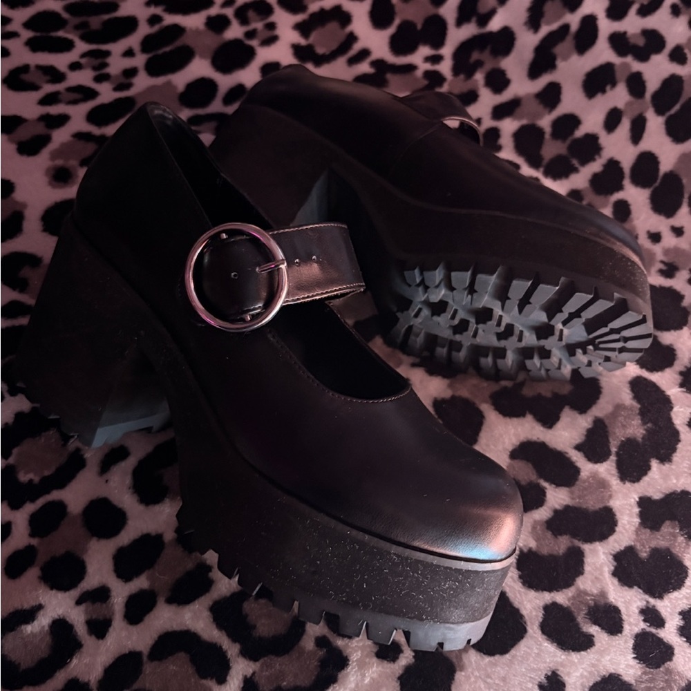 Current Mood Damnation Mary Jane Platform Heels